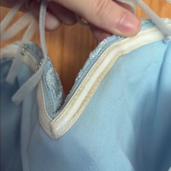 Jovani Light Blue Embroidered Strapless Lace Up Homecoming Dress Size 2 - Picture 7 of 9